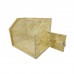 FixtureDisplays® Donation Box Fundraising Church Tithes Offering Building Fund with Lock and Keys, Made from Particle Board Wood Rustic Box Clear Cover 13.9